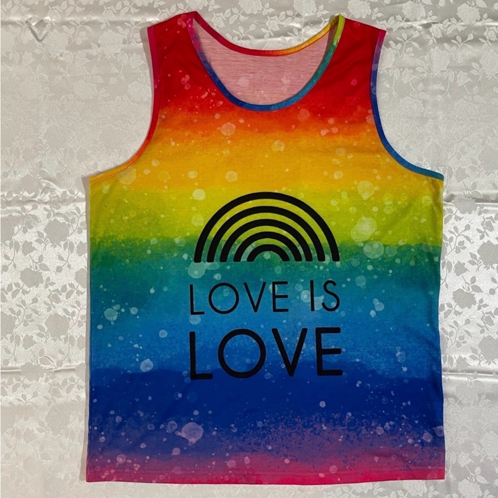 The Proudest Rainbow Love Is Love Tank Top, Large/XL Adult